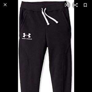 Under armour rival solid black joggers.